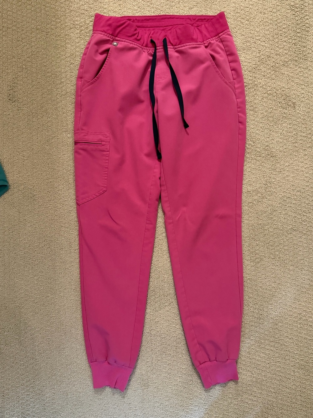 Figs Hot Pink Women's Jogger Scrub Pants with Drawstring